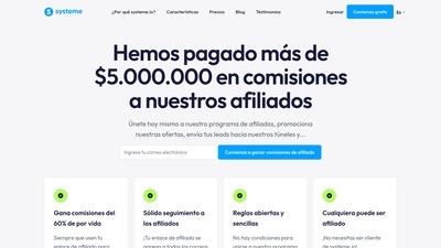 systeme.io - programa de afiliados
